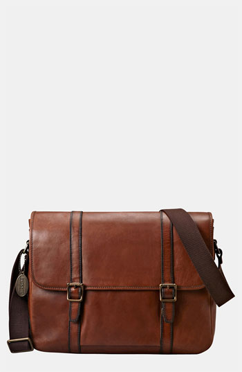 Fossil Estate Leather Messenger Bag, $248 | Nordstrom | Lookastic