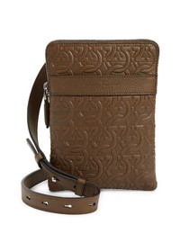 Salvatore Ferragamo Leather Crossbody Bag In Noce Taupe At Nordstrom