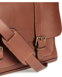 H&M Leather Messenger Bag Tawny Brown