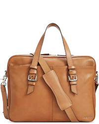 Cole Haan Smooth Leather Zip Top Attache Bag