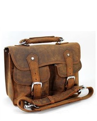 Vagabond Traveler 14 Leather Messenger Laptop Bag L40 Vintage Brown