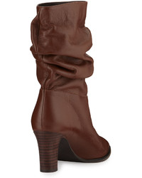 Adrianna Papell Noelle Ruched Mid Calf Boot Luggage
