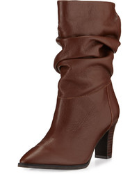 Adrianna Papell Noelle Ruched Mid Calf Boot Luggage