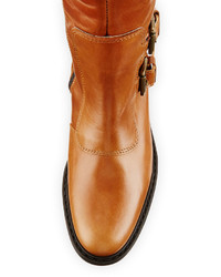 Charles David Perina Mid Calf Leather Boot Cognac