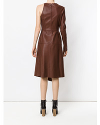 Nk Leather One Shoulder Dress