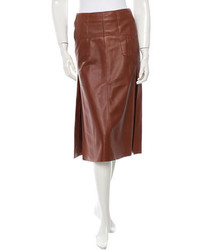 Hermes Herms Leather Skirt