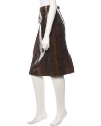 Burberry Prorsum Embossed Midi Skirt W Tags