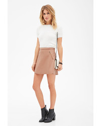 Forever 21 Contemporary Zippered Faux Leather Mini Skirt