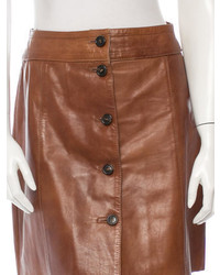 Prada Leather Skirt