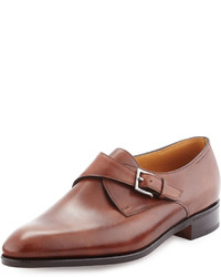John Lobb Ashill Single Monk Leather Shoe Brown