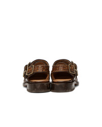 Dries Van Noten Brown Leather Monk Shoes