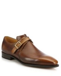 Corthay Arca Leather Monk Strap Dress Shoes