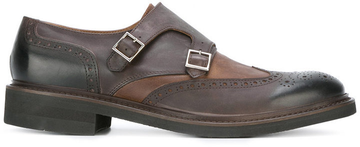 Eleventy Degrad Effect Monk Shoes, $437 | farfetch.com | Lookastic