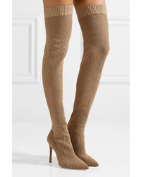Gianvito Rossi Fiona 100 Boucl Over The Knee Sock Boots