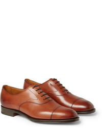 Edward Green Chelsea Burnished Leather Oxford Shoes