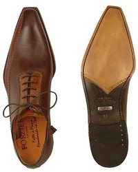 Forzieri Dark Brown Italian Handcrafted Leather Oxford Shoes