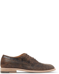 Maison Margiela Distressed Leather Oxford Shoes