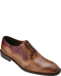 Belvedere Duccio Caiman Oxford Lace Up Shoes