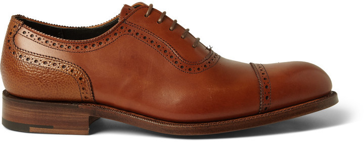 Grenson Fenchurch Leather Oxford Brogues, $820 | MR PORTER | Lookastic