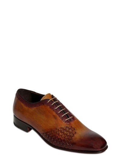 Handmade Woven Leather Oxford Shoes, $569 | LUISAVIAROMA | Lookastic