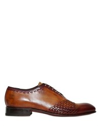 Handmade Woven Leather Oxford Shoes