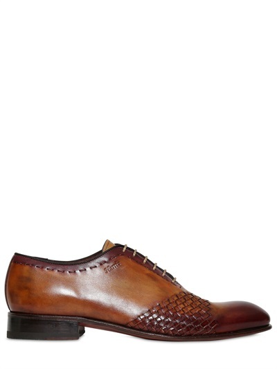 Handmade Woven Leather Oxford Shoes, $569 | LUISAVIAROMA | Lookastic