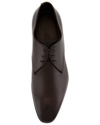 Giorgio Armani Leather Lace Up Dress Shoes Brown