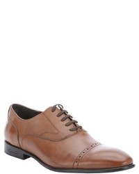 Kenneth Cole New York Cognac Leather Get The Memo Lace Up Oxfords