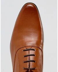 Asos Oxford Shoes In Tan Faux Leather