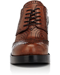 Miu Miu Perforated Leather Lace Up Oxfords