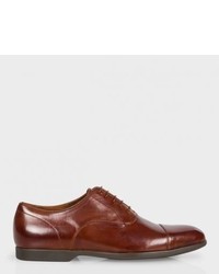 Paul Smith Tan Calf Leather Eduardo Oxford Shoes With Travel Soles