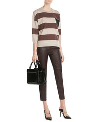 Brunello Cucinelli Cropped Leather Pants