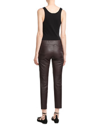 Brunello Cucinelli Cropped Leather Pants