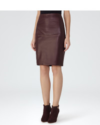 Reiss Cleo Leather Panel Pencil Skirt
