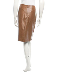 Akris Leather Skirt