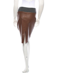 Brunello Cucinelli Leather Skirt