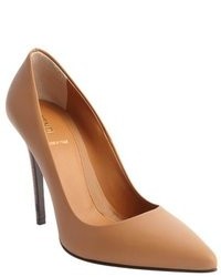 Fendi Brown Leather Pointed Toe Pumps