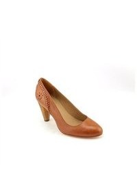 Jack Rogers Gallant Brown Leather Pumps Heels Shoes