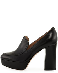 Gianvito Rossi Platform Leather Loafer Pump