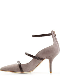 Malone Souliers Suede Pumps With Leather