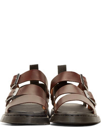 Dr. Martens Brown Leather Strap Sandals