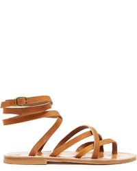 K. Jacques Kjacques Zenobie Wraparound Leather Sandals