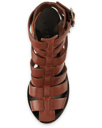 Vince Nicolette Strappy Leather Sandal Saddle