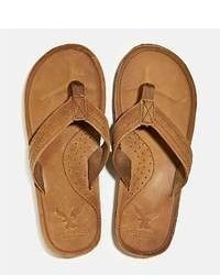 American Eagle Outfitters Brown Leather Flip Flop
