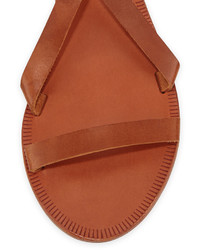 Joie Socoa Strappy Leather Sandal Cognac