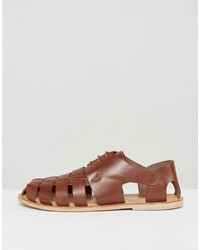 Zign Shoes Zign Leather Caged Sandals