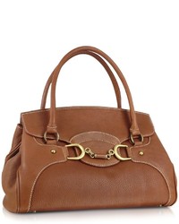 Buti Biscuit Italian Leather Satchel Flap Handbag