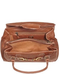 Buti Biscuit Italian Leather Satchel Flap Handbag