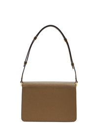 Marni Brown Saffiano Medium Trunk Bag