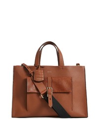 Reiss Large Picton Leather Satchel